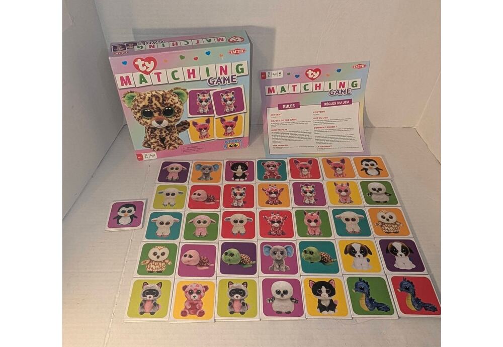 Ty Beanie baby Matching Board Game Box Memory MINT